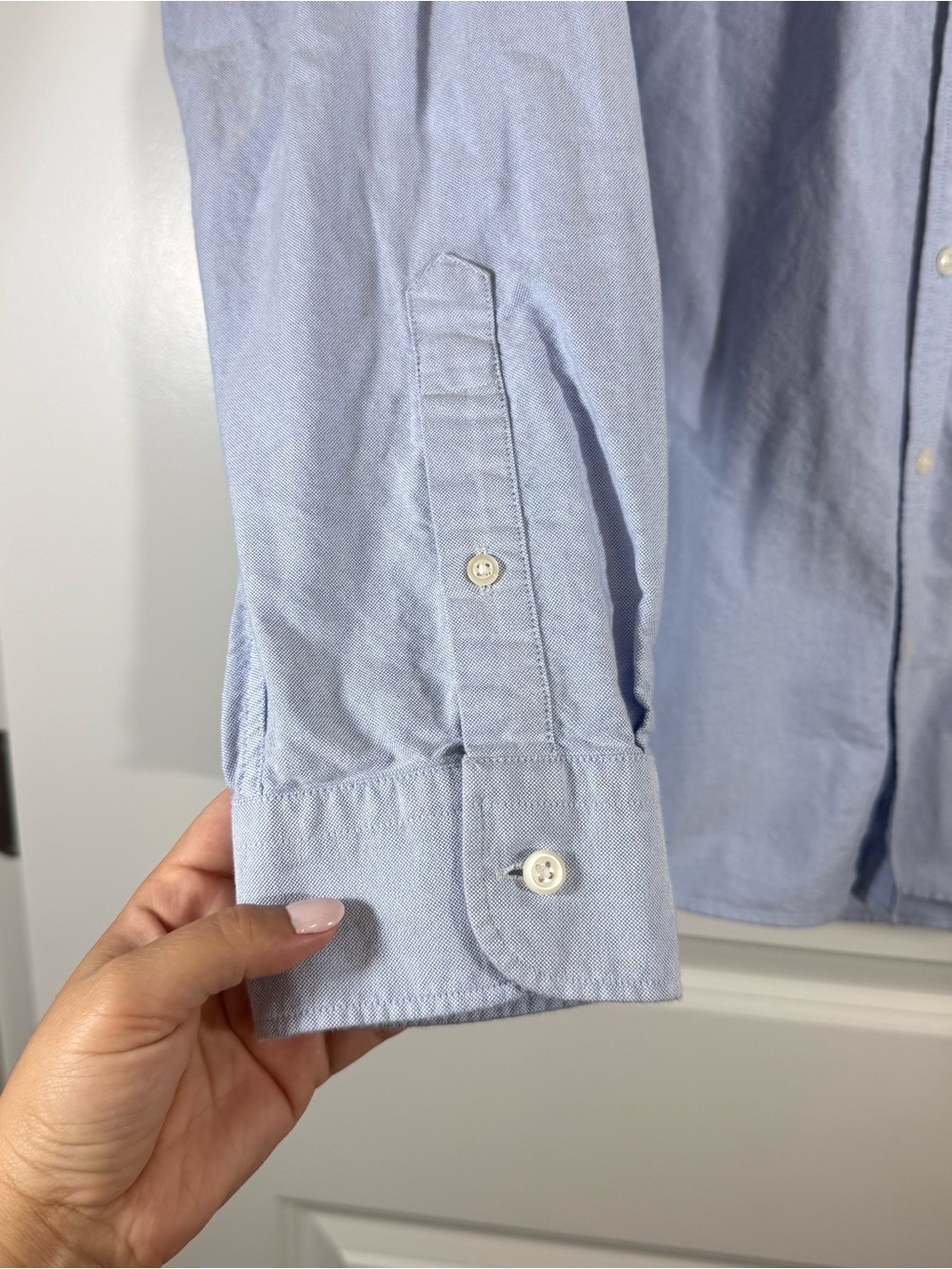 JoS. A. Bank Tailored Fit Oxford Button-Down Shirt Blue XXL - Picture 3 of 12